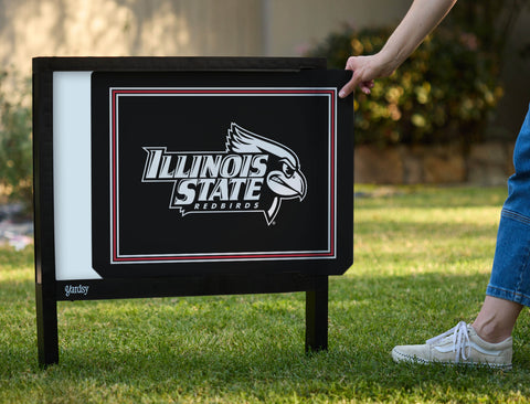 Illinois State Redbirds Black Yardsy Sign - Interchangeable