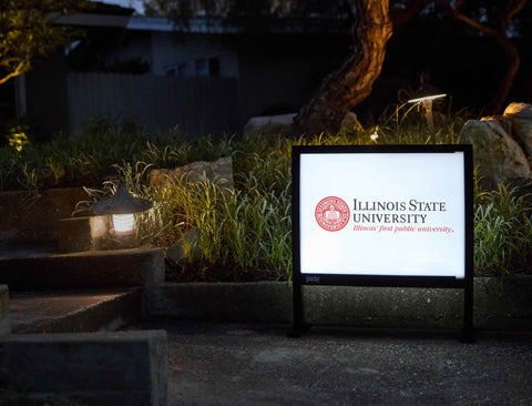 Illinois State University White Yardsy Sign - Flat Feet