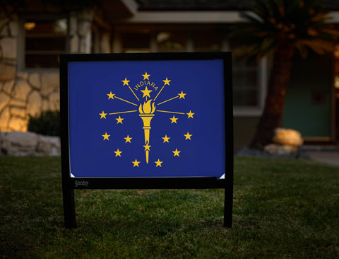 Indiana State Flag Yardsy Sign - Hero