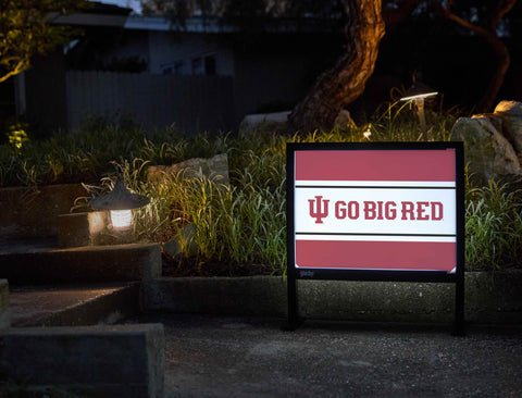 Indiana University Go Big Red Crimson Yardsy Sign - Flat Feet