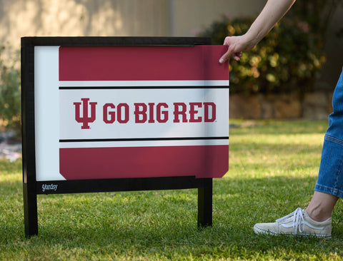 Indiana University Go Big Red Crimson Yardsy Sign - Interchangeable