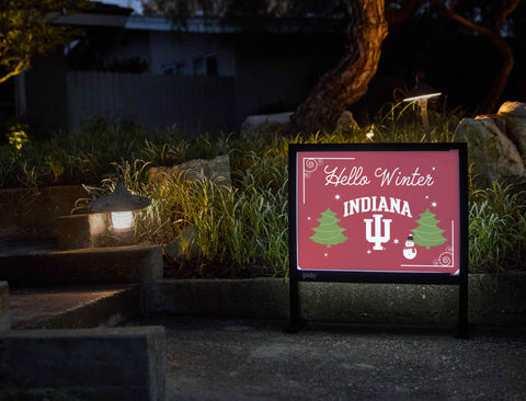 Indiana University Hello Winter Yardsy Sign - Flat Feet