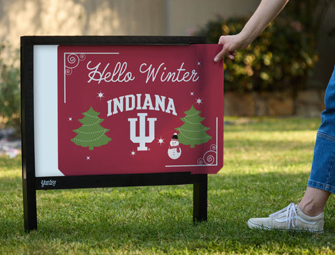 Indiana University Hello Winter Yardsy Sign - Interchangeable