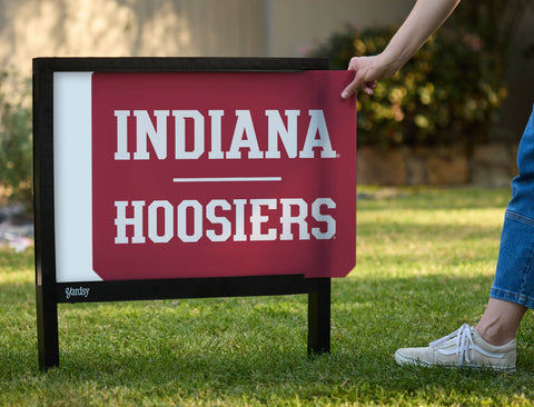 Indiana University Hoosiers Crimson Yardsy Sign - Interchangeable