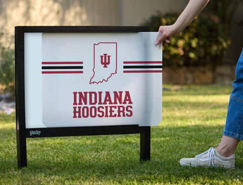 Indiana University Hoosiers White Yardsy Sign - Interchangeable