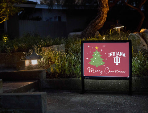 Indiana University Merry Christmas Yardsy Sign - Flat Feet