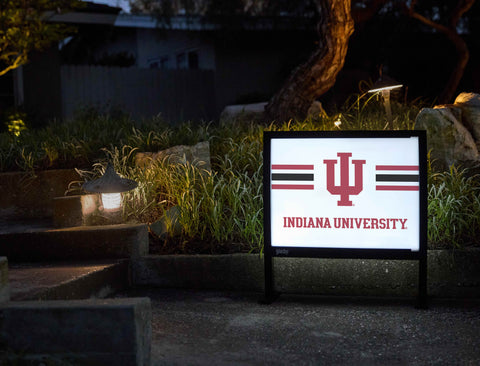 Indiana University Stripes White Yardsy Sign - Flat Feet