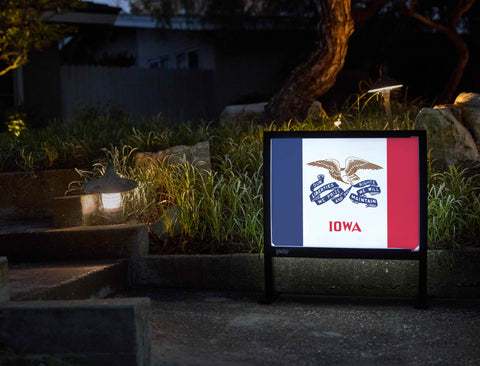 Iowa State Flag Yardsy Sign - Flat Feet