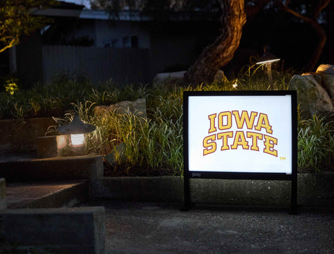 Iowa State Arc White Yardsy Sign - Flat Feet