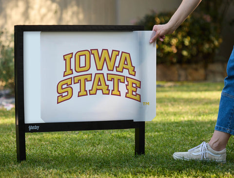 Iowa State Arc White Yardsy Sign - Interchangeable