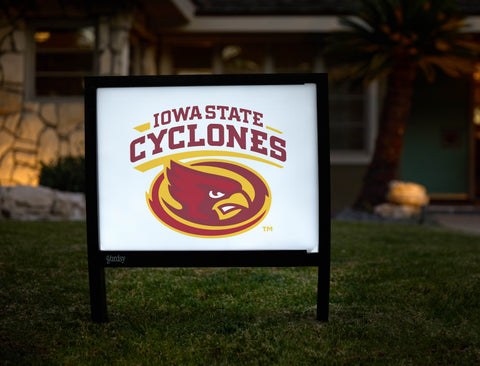 Iowa State Cyclones White Yardsy Sign - Hero