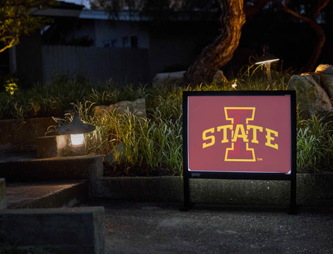 Iowa State Dark Red Yardsy Sign - Flat Feet