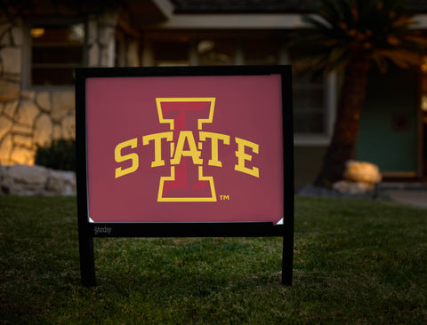 Iowa State Dark Red Yardsy Sign - Hero