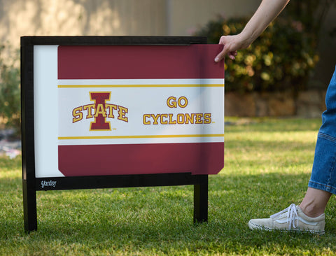 Iowa State Go Cyclones Cardinal Yardsy Sign - Interchangeable