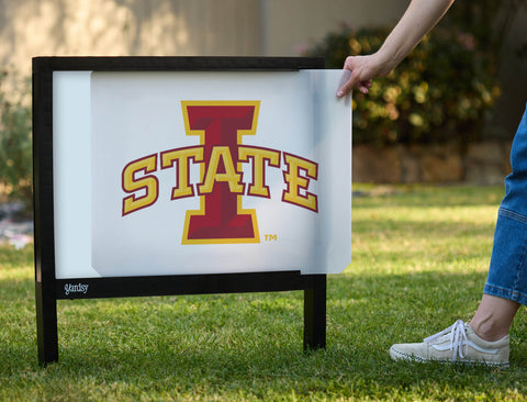 Iowa State White Logo Yardsy Sign - Interchangeable