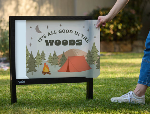 It's All Good In The Woods Yardsy Sign - Interchangeable