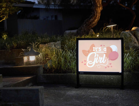Its A Girl Yardsy Sign - Flat Feet