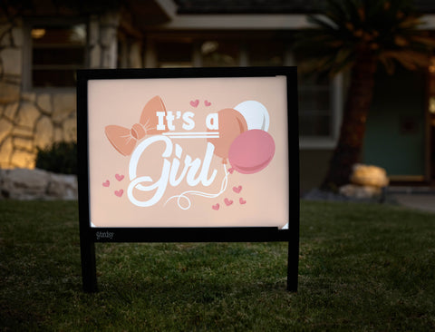 Its A Girl Yardsy Sign - Hero