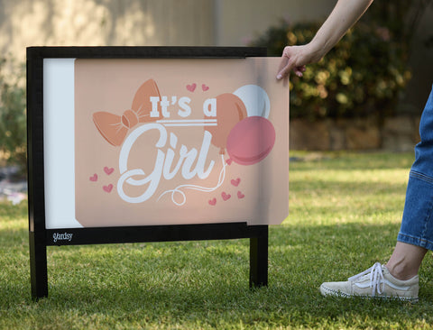 Its A Girl Yardsy Sign - Interchangeable