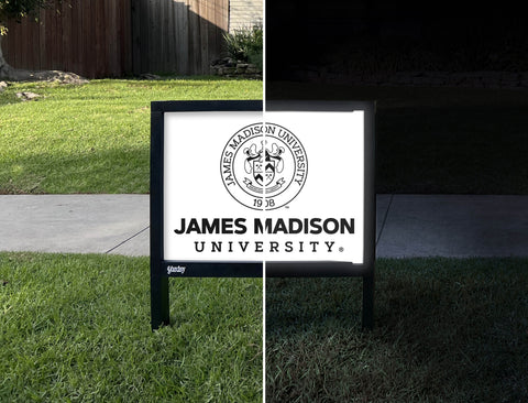 JMU Classic Seal Yardsy Sign - Day Night
