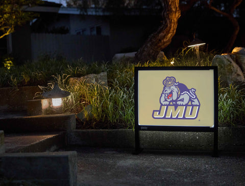 JMU Duke Dog Combo Gold Yardsy Sign - Flat Feet