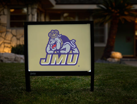 JMU Duke Dog Combo Gold Yardsy Sign - Hero