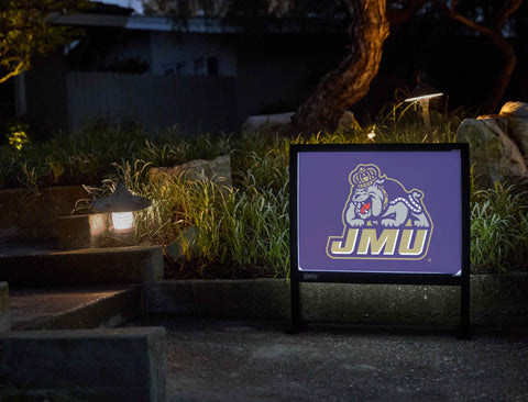 JMU Duke Dog Combo Purple Yardsy Sign - Flat Feet