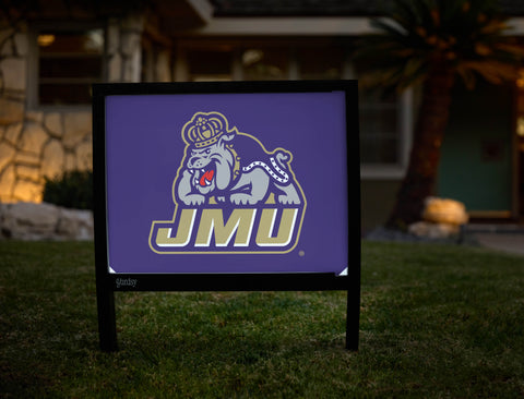 JMU Duke Dog Combo Purple Yardsy Sign - Hero