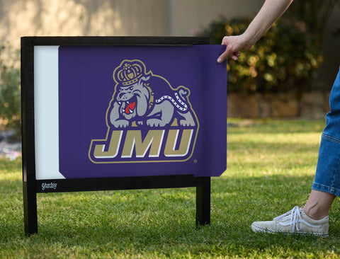 JMU Duke Dog Combo Purple Yardsy Sign - Interchangeable
