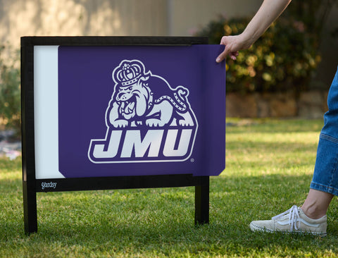 JMU Duke Dog Combo Purple And White Yardsy Sign - Interchangeable