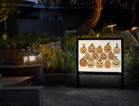 Jack O Lineup Pumpkin Halloween Yardsy Sign - Flat Feet