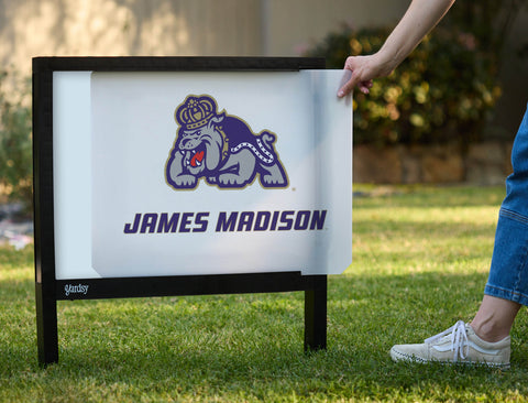 James Madison Duke White Yardsy Sign - Interchangeable