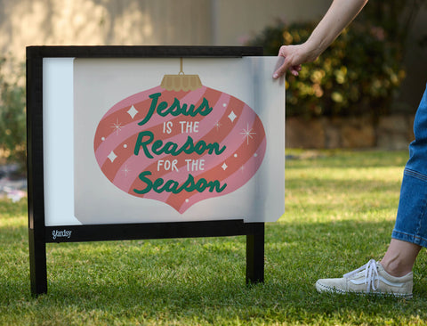 Jesus Is The Reason For The Season Yardsy Sign - Interchangeable