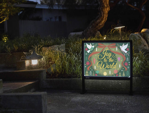Joy To The World Yardsy Sign - Flat Feet
