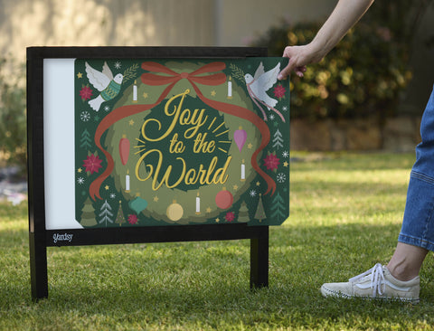 Joy To The World Yardsy Sign - Interchangeable