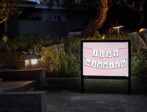 Just Married Yardsy Sign - Flat Feet