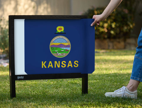 Kansas State Flag Yardsy Sign - Interchangeable