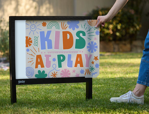 Kids At Play Yardsy Sign - Interchangeable