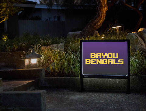 LSU Bayou Bengals Purple Yardsy Sign - Flat Feet