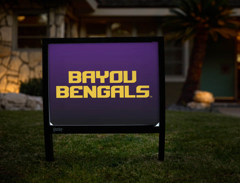 LSU Bayou Bengals Purple Yardsy Sign - Hero