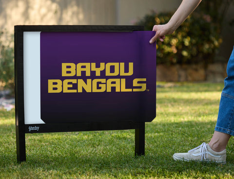 LSU Bayou Bengals Purple Yardsy Sign - Interchangeable