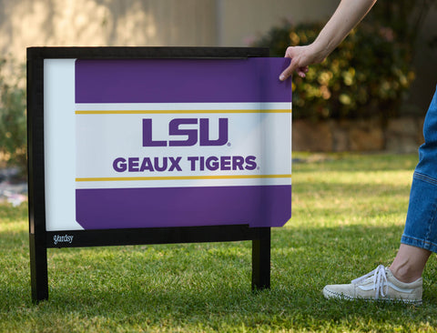 LSU Geaux Tigers Purple Lumilawn Sign - Interchangeable