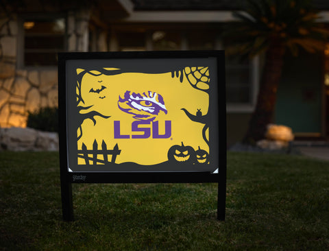 LSU Halloween Spooky Tigers Eye Yardsy Sign - Hero