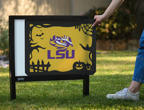 LSU Halloween Spooky Tigers Eye Yardsy Sign - Interchangeable