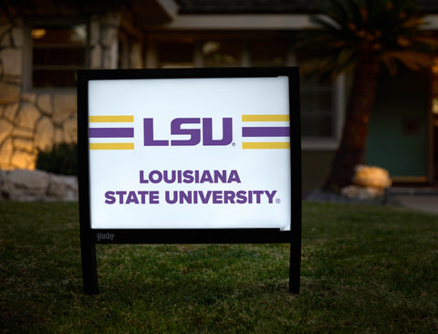 LSU Stripes White Yardsy Sign - Hero