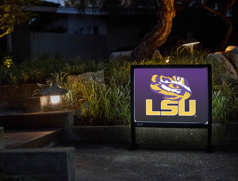 LSU Tiger Eye Purple Yardsy Sign - Flat Feet