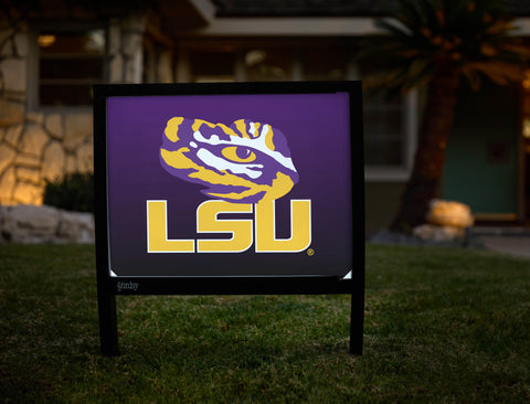 LSU Tiger Eye Purple Yardsy Sign - Hero