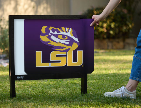 LSU Tiger Eye Purple Yardsy Sign - Interchangeable