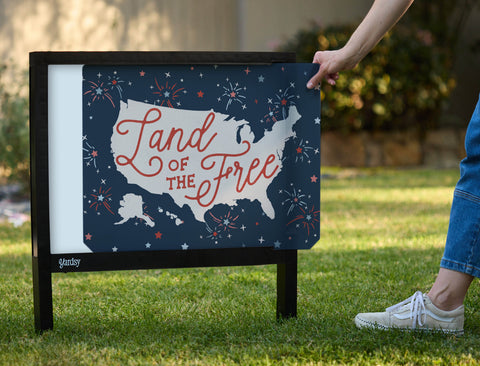 Land of the Free Yardsy Sign - Interchangeable