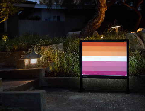 Lesbian Pride Flag Yardsy Sign - Flat Feet